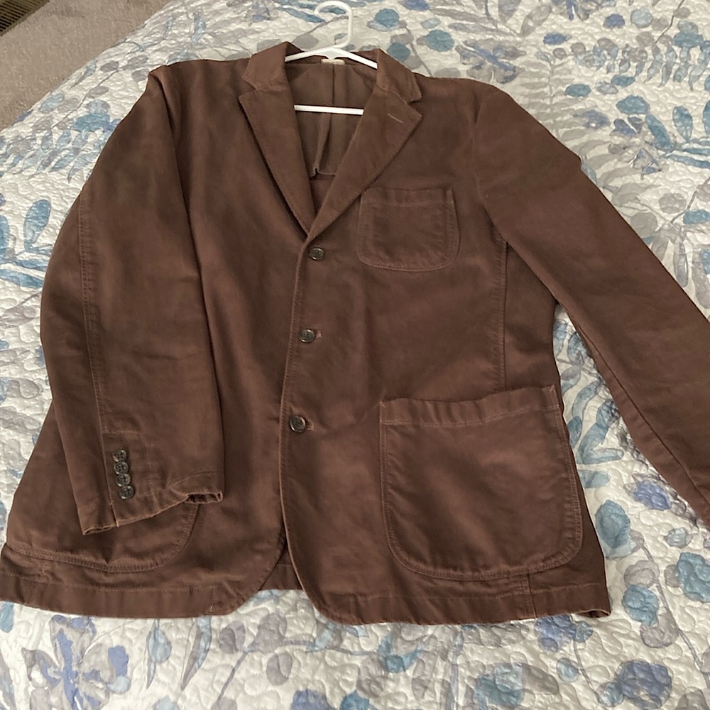 Men’s J Crew Brown Chino Sport Coat size L
